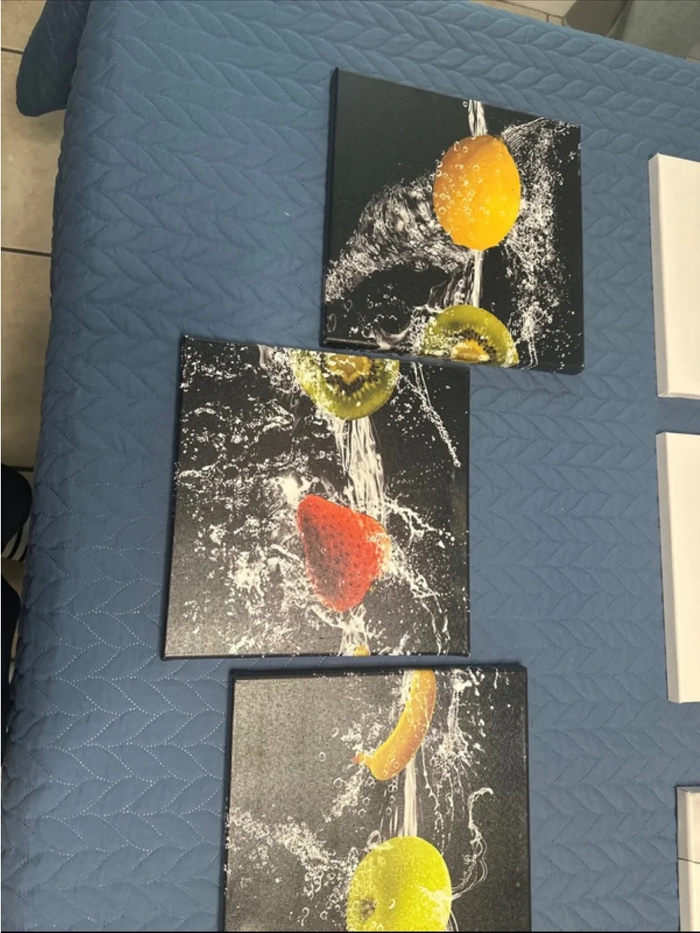 Refreshing Fruit Splash Wall Panel Set - Orange, Green, Red
